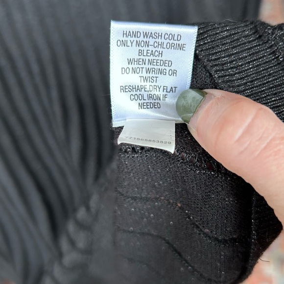 APT. 9 Long-Sleeve Metallic Ribbed Sheer Knit Top - Silver - Picture 6 of 6